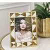 Frames Simplicité Metal Pictures Frame Chambre Table de chevet Famille Portrai