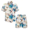 Suisses de survêtement masculines Hawaiian 2pcs Shirts Suit Men Men Fashion Tracks Tracks 3D Print Shirts Shorts de plage en deux pièces Hawaii Unisexe Clothing Q2405010