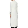 Trench Cods Coats White Slim Trenchcoat Col à manches longues Cold-Down Bouton Mabinet 31918