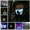 LED z stylami dźwiękowymi Muzyka Flash Aktywna do tańca jazdy na łyżwach Maski kontroli głosu Party Halloween Maski Fy0063 1014 S