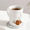 Tazze divertenti uomo faccia caffè in ceramica ceramica tazza da tè da tè fai da te biscotto adatto per l'utilizzo della casa el bar