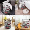 Laundry Bags Paris Eiffel Tower Red Umbrella Foldable Basket Large Capacity Waterproof Clothes Storage Organizer Kid Toy Bag
