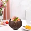 Zestawy naczyń stołowych pojemniki na filiżanki kokosowej do kokosowych misek festiwalowa przekąska serwująca sok