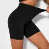 Active Shorts Slim Fit High midja Yoga Sport Hip Push Up Women Plain Soft Nylon Fitness Running Tummy Control Workout Gym