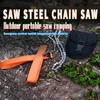 Inch Hand Zipper Saw Portable Manual Tree Limb Chain Folding Pocket Sharp For Camping/Hiking/Fishing/Picnic Use