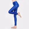 Frauen Socken Frauen glänzende Yogahosen Hose plus Größe ölige glänzende Strumpfhosen Satin Glitzer hoher Taillenstrümpfe Strumpfhosen Training Sport Leggings