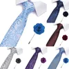 Nek Tie set gratis verzending Gravatas heren accessoires gestreepte geruite patroon zakelijk zijden stropdas set stropdas pin mannen trouwpak jacquard banden