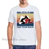 Herren T-Shirts Männer Kleidung Jesus hat Ihren Rücken Jiu Jitsu Vintage Christian Kurz-Slv Tops Männlich Kawaii Kleidung übergroße T-Shirt Ropa Hombre T240510