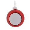 Ornament Hanging 6Cm Ball Plastic Decorations 8Cm Sublimation Blank Christmas Tree Pendant Oranment Holiday Wedding Party Decoration 919