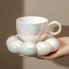 Tazze nudiche tazze di tazza tazza di piattino set utensili latte pomeriggio tè in porcellana in porcellana regalo di compleanno