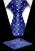 Zestaw krawata na szyję mężczyźni niebieski busysiness jedwabna chusteczka na formalne przyjęcie autobusowe