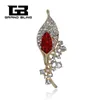 Broscher elegant strasslegering krage lily brosch stift för kvinnor mode smycken