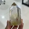 Dekorative Figuren natürlicher Tee Citrin Zauberstab Punkt Sechseckalales Prism Home Decor Crystal