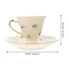 Cups Saucers 1 Set European Style Ceramic Coffee Cup Delicate Tea Classical Table Seary