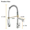 Robinets de cuisine dqok zwart geborsteld lete track down lavabre kraan chaud koud water mixer tap met double uitloop pont gemonteerd