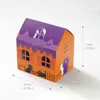 Enveloppe cadeau 10 / 20pcs Halloween House Candy Box Nugat Cookies Creative Baking Packaging Colored Party Suppliesq240511