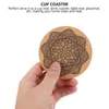 TACK MATS 6PCS / 1SET NORDIC MANDALA CONCEPTION ROND COINS COINS PLACEMAT CA