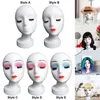 Mannequin Heads Wig Display Stand Professional 29cm Makeup Human Model Female Wig Head Hat Halsband Hårklipp Glasögon Q240510