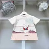 Fashion bébé t-shirts Red Apple Match Cotton Girls Boys Corchons à manches courtes Designer Kids Vêtements Enfant d'été Tees