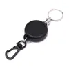 Keychains 1pc Pullable Pull Key Chain Reel ID Badge Black Carte Solder 60 cm Course