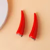 Party Supplies Anime Power Red Horn Cosplay Clips Hair Saw Man Man