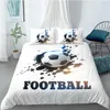 Set di biancheria da letto Design 3D Copertina del piumone set Case trapunte e coperture per cuscini a doppia doppia dimensione a doppia dimensione da letto bianchi da calcio