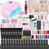 Kits d'art nail kits de manucure kit d'ongle en acrylique cotillage à ongles semi-extension semi-permanente gel ongles avec lampe à ongles de lampe UV Tite de machine à outils T240510