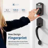 Ixtech -Fingerabdruck -Set, Schlüssel ohne Tasten und 2 Tasten, automatischer intelligenter Finger gedruckt für Haustür, elektronisches Türschloss mit Tastatur,