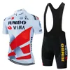 Fans Tops Tees Fahrrad Set Herren Jumbo Racing Team Jersey Sommer MTB Maillot Kleidung Outdoor -Ausrüstung Kleidung Q240511