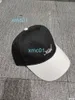 Kith Cap Cursive Letter Hat Embroidered Black Contrast Curved Eaves Mens and Womens Baseball Duck Tongue