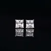 Feiner Schmuckohrringe Quadrat CZ Baguette Diamond 925 Sterling Silber Vermeil Gemstone Stud für Frauen Geschenk