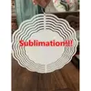 Sublimation 10 Wind Blank Spinner INCH Sublimate Metal Painting Ornament Double Sides Blanks DIY Christmas Party Gifts Halloween Decoration Jn12 s