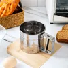 Cookware Sets Flour Sieve Advanced Stainless Steel Baking Fine Mesh Single Hand Press Crank Cake Kitchen Supplies