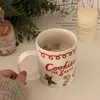 Muggar nordisk mugg för te kaffebord jul vatten kopp keramik kontor jul present koppar reser keramik söt öl rolig bar