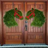 Dekoratif çiçekler yapay at başı Noel çelenk rustik ön kapı kolye ev çiftlik evi bahçe dekorasyon ağacı duvar dekor