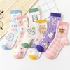 Frauen Socken Tierdruck Harajuku Kawaii Bär Design süßes abstraktes Ölgemälde Koreanische Kunst kreativ Sokken