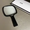 Designer Handheld Makeup Mirror Black and White Classic Logo Mirror Women's Travel Portable Bag Essential Makeup Mirror