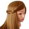 Mannequin Heads Doll Head for Hair Practice 80% Real Training Kit With Wig Stand och Stativ Clip Human Model Styling Q240510