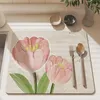 Table Mats Kitchen Bar Dish Drying Mat Coffee Machine Absorbent Placemat Heat Resistant Pad Countertop Water Cup Drain