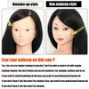 Mannequin Heads Human Body Model Hairstyle Cosméticos Humanos Tripé da cabeça de boneca com treinamento para praticar cabelo q240510