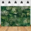 Party Decoration 1pc 150cm 100cm Tropical Jungle Green Leaf Pography Background Fabric