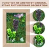 Frames 5x7 Bilderrahmen Holz mit Amethyst Cluster Dekor kreative PO Display einzigartige Waldgrüne