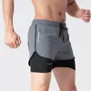 Swimons de maillots masculins Bores de plage des hommes doubles couches de fitness sports