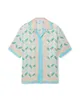 Casablanca Pingpong Silk Shirts Wakacyjna swobodna wszechstronna koszula guzika na plaży koszula casablancas