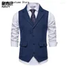 Gilet pour hommes Vintage Brown Vest Spring Single Breasted Suit Brand M manteur Formal Topping Robe Robe Tuxedo