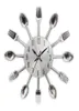 Relógios de parede de cozinha de metal de moda 2019 recém -chegados Creative colher fork