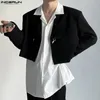 Costumes masculins Incerun tops 2024 style coréen beau homme lâche design confort