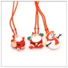 Collana lampeggiante Decorazioni di luce Christmas Up Children Glow Up Cartoon Babbo Natale Pendente Pendente Led Toys Supplies CPA4603 907