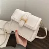 Shoulder Bags Pure Color Pu Leather Small Flap Crossbody For Women Sewing Thread Pattern Trendy Bag Lady Luxury Square Handbags