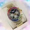 Beliebte Militär Männer Frauen Unisex Uhren Business Freizeit Edelstahluhr Quarz automatisch Tag Date Bunt Diamanten Ring Uhren Erste Sternauswahl Geschenke